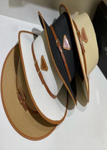 

vintage ladies sun fedora hats straw hat adjustable retro gold braided hat female sunshade flat cap visor hat for women 12 color3704334, Blue;gray