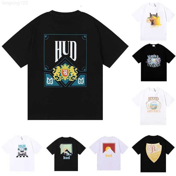 

2023 ins spring summer t shirt luxury rhudes skateboard mens designer women men casual -shirt shirt size s-xl, White;black