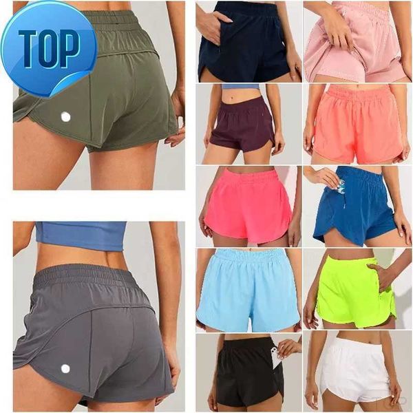 

lu-0160 brand womens yoga outfits high waist shorts exercise short pants fitness wear girls running elastic sw, Gray