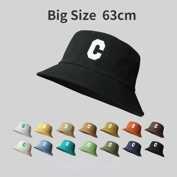 

wide brim hats 63cm plus size bucket hats for men women summer big head panama bob letter hip hop caps outdoor sunshade sun fisherman hat 20, Blue;gray