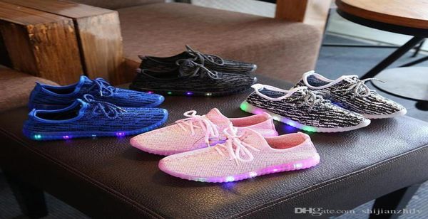 

spring autumn children light sport shoes baby boys girls led luminous shoes kids sneakers breathable running shoes9331811, Black