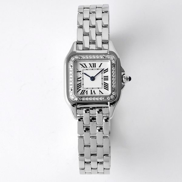 

womens watch important moissanite luxury gold diamond watch square 22mm quartz smart watch classic brand watch fashion elegant watch women e, Slivery;brown