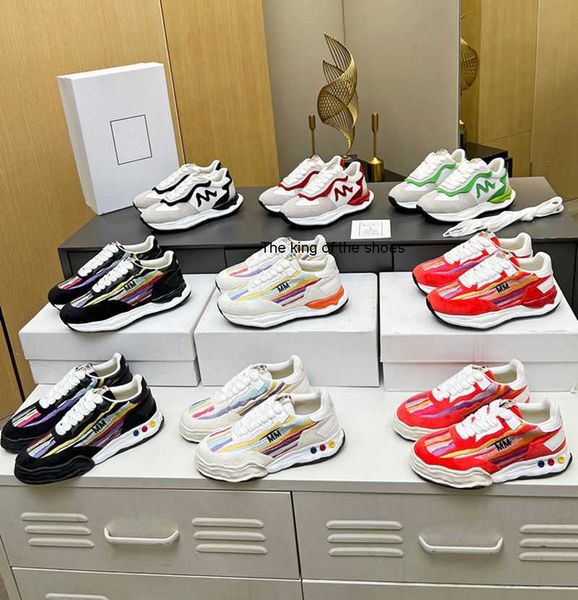 

new mmy casual shoes mihara kangyu dissolve shoes leather thick bottom lacing retro sports muffin casual shoes, Black