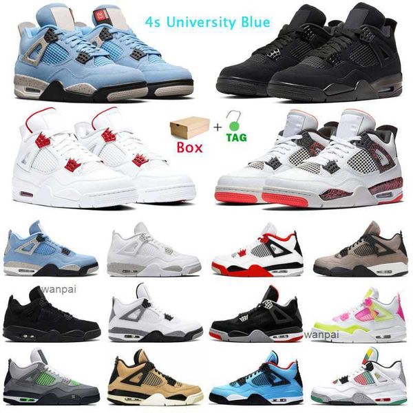

4s jumpman basketball shoes 4 university blue white oreo fire red taupe haze lemon venom black cat mens trainers sport sneakers with box