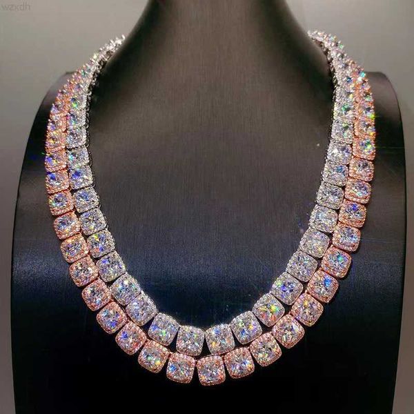 

hip hop urban necklace 925 sterling silver gold plated cuban necklace iced out men necklace