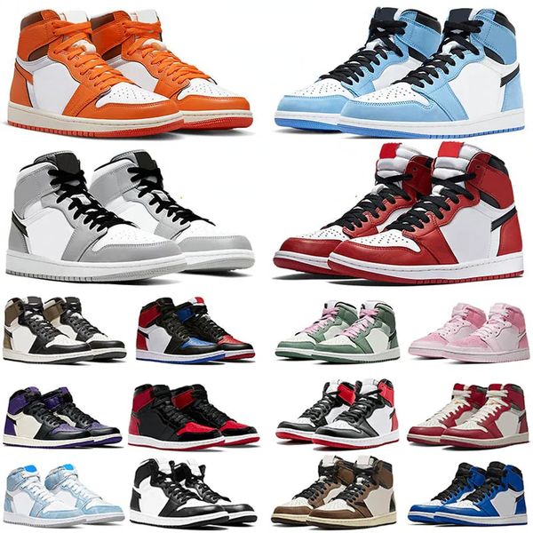 

jumpman 1 1s basketball shoes men women og university blue banned hyper royal high dark mocha smoke grey trainers mid sneakers sports outdoo