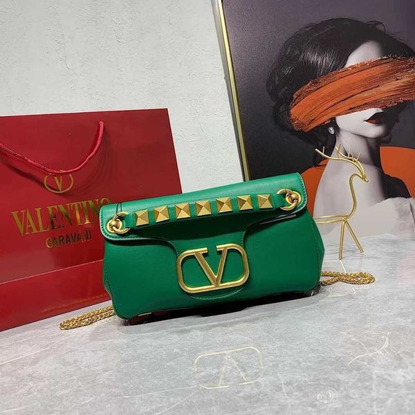 

bags handbag texture luxurys designer metal rivet chain leather handheld shoulder crossbody women's v485