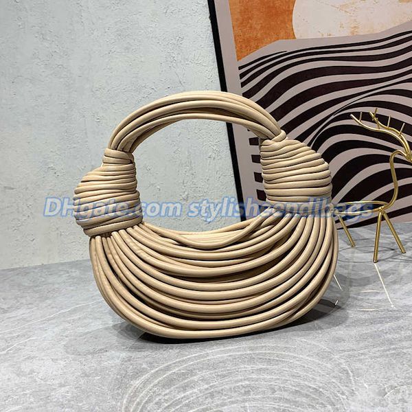 

stylisheendibags totes armpit noodle bags sheepskin totes knotting bags women handbag purse hand woven golden noodle bag fashion letters sol