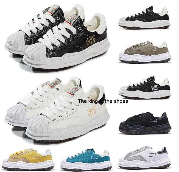 

maison mihara yasuhiro mmy designer sneakers mens women original og sole low cut canvas casual shoes, Black