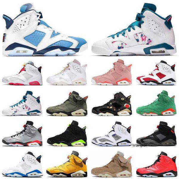 

6 6s basketball shoes unc millennial pink british khaki green abyss flint hare olive chrome women mens trainers sports sneakers size 36-47