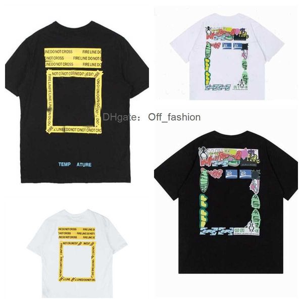 

fashion classic brand mens t shirts loose offs cotton men women t-shirt designers short sleeve letter oil paint tees black rw27, White;black