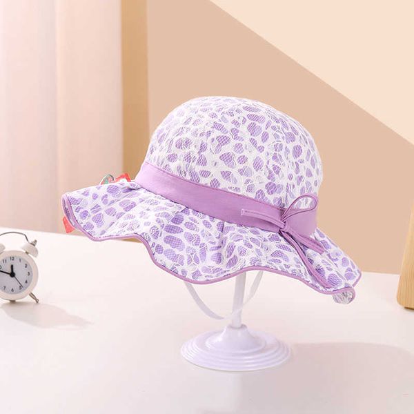 

stingy brim hats spring summer children cotton cartoon bucket hat windproof boy printing floral baby girl sun hat flower kid bonnet fisherma, Blue;gray