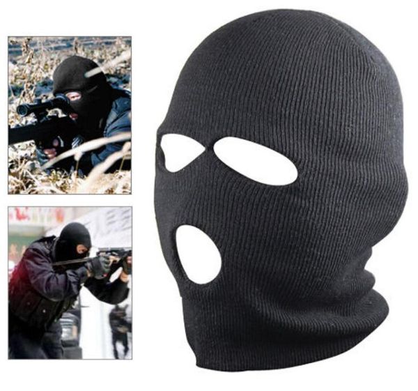 

new black balaclava sas style 3 hole mask neck warmer paintball fishing ski hat7327794, Blue;gray