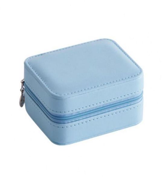 

jewelry pouches bags box organizer mini fine stitching multifunction travel portable display storage case2433616, Pink;blue