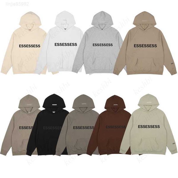 

ess hoodie mens women hoody designer hoodies fashion streetwear pullover sweatshirts loose hooded clothing, Black