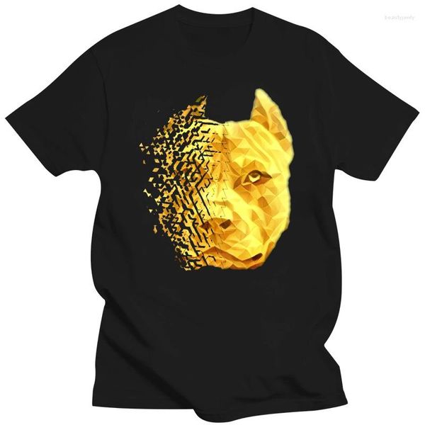

men's t-shirts pit bull shattered gold luxury designer 2023 fashion cotton streetwear for men women, White;black