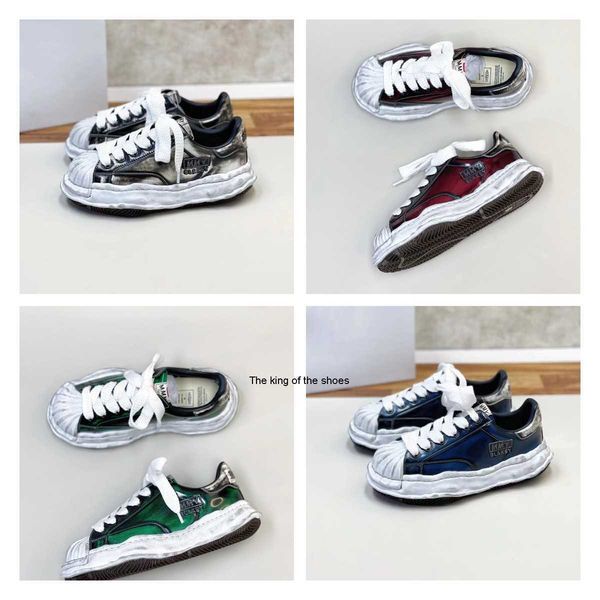 

mmy distressed leather couple sneakers designer new fashion shoes flat casual rubber lace-up trainer loafer women men luxury canvas platform