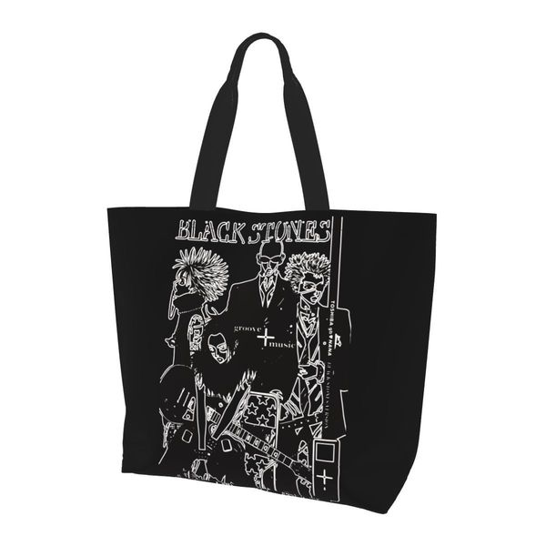 

shopping bags black stones nana osaki gift idea unique women shoulder bag 40x50cm tote hand convenient travel book custom 230506