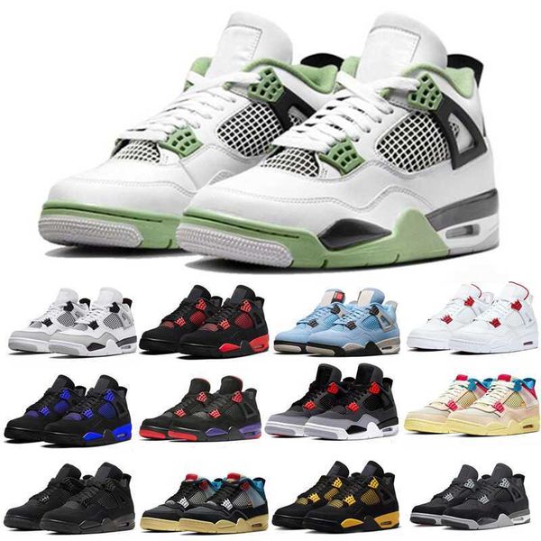 

og 2023 jumpman 4 men women basketball shoes retro 4s sail oreo red cement violet ore military black university blue midnight navy men train