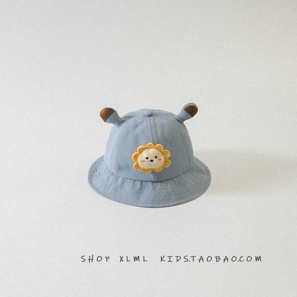 

stingy brim hats children hat spring summer panama fisherman's cap for boys and girls kids sun caps cartoon baby outdoor sun fisherman, Blue;gray