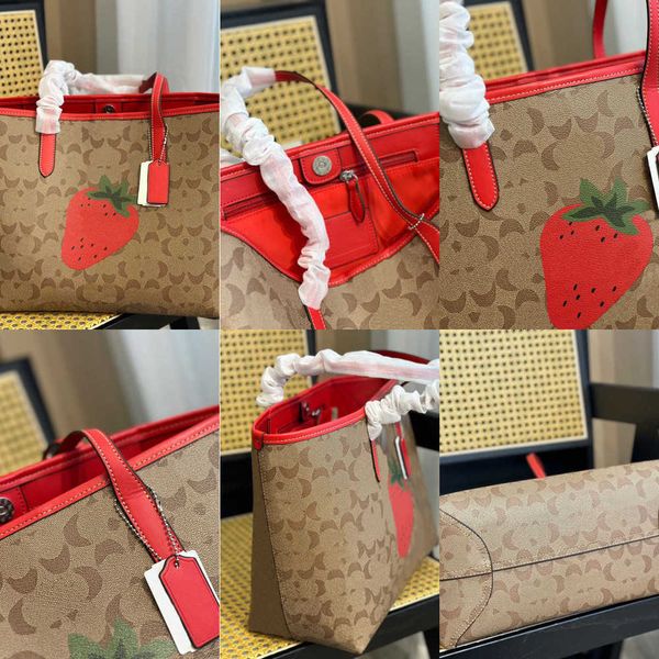 

trendy evening bags tote designer large capacity plain cross body shoulder handbags women purse crossbody leather wallets strawberry 230320