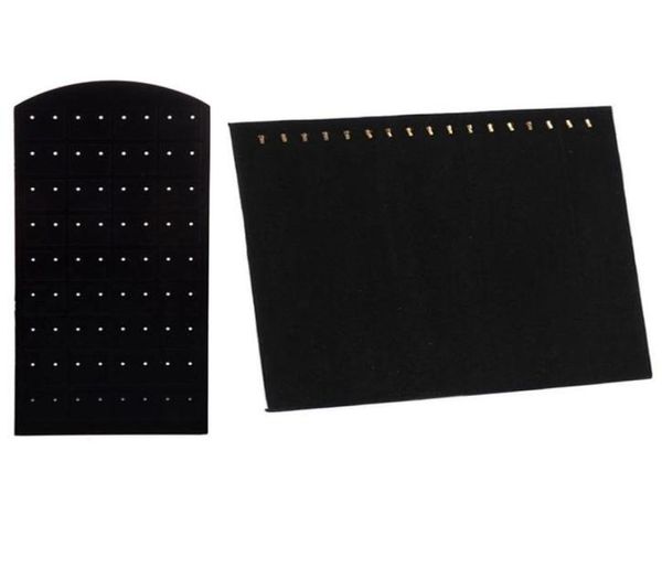 

jewelry pouches bags fashion plastic display ear stud earrings holder black 17 hook necklace tray organizer3225638, Pink;blue