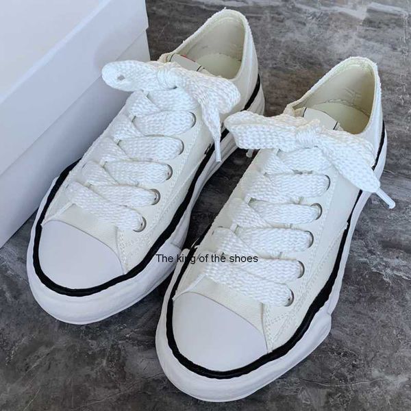 

maison mihara yasuhiro mmy dissolved shoes japanese retro couple canvas shoes men and women's fashion versatile high casual board shoes