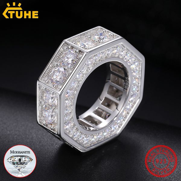 

wedding rings screw ring for men hip hop jewelry sterling silver 925 hop rock bling gold plated 18k 230506, Slivery;golden