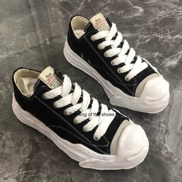 

high street mmy thick bottom canvas shoes mihara men sneakers lace-up yasuhiro men's casual shoes women's boots 7a1066