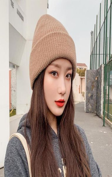 

winter hats for women cashmere beanies ladise knitted wool skullies cap angora pompom gorros gj32978363546, Blue;gray