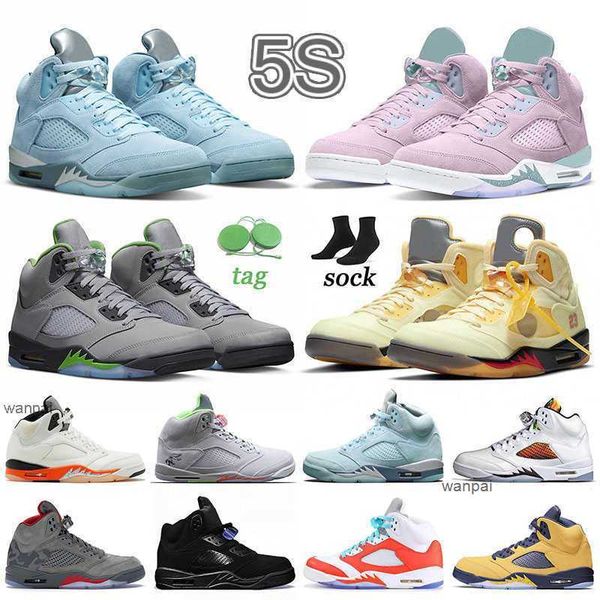 

2022 jumpman 5 basketball shoes racer blue bluebird offs x sail 5s sneakers green bean easter quai 54 raging bull what the black