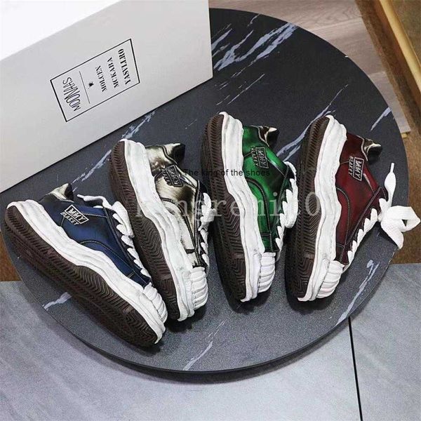 

co mmy dissolving shoes men women casual shoes platform wave sneakers high street trainers maison mihara yasuhiro low cut canvas fashion sho, Black