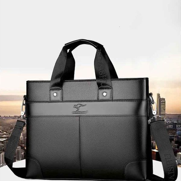 

briefcases business men's briefcase leather men laphandbags messenger bags for male 230506