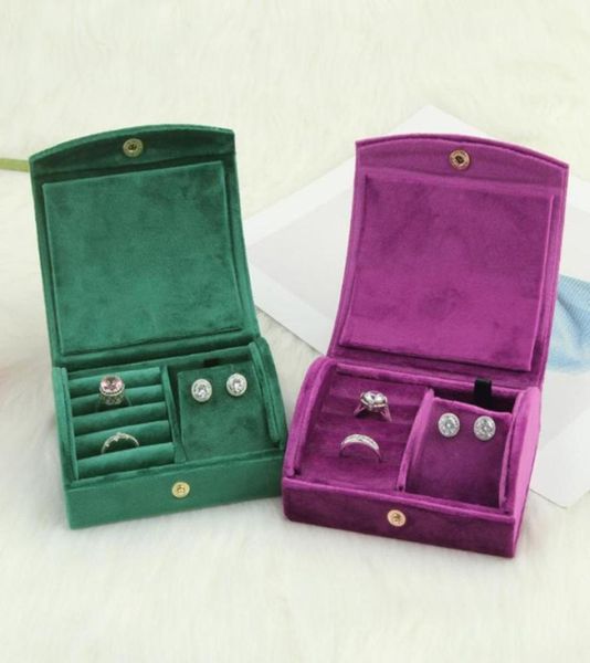 

jewelry pouches bags box storage bag bracelet earring ring displays organizer women christmas gift velvet travel portable wholesa7943165, Pink;blue