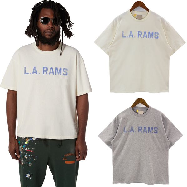 

2023 designer tide brand men's t-shirts galleryes depts shirt alphabet printed basic casual fashion bronzing printing loose short t-shi, White;black