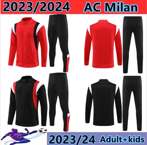 

2023 -2024 inter football tracksuit jackets kit ac 23/ 24 survetement soccer training suit, Black