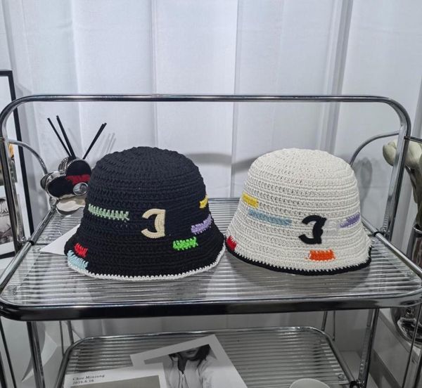 

2022 handknit wool hat cute color stripe color show face small fisherman hat warm ear protection basin hat7693610, Blue;gray