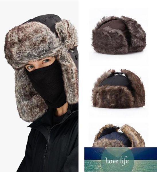 

dt087 winter hat keep warm winter trapper aviator trooper earflap russian ski hat fur bomber faux fur fashionable hats fact6220449, Blue;gray