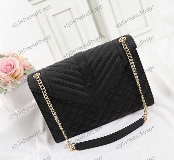 

stylisheendibags shoulder bags luxury designer handbag envelope genuine caviar leather women bag with chain shoulder bag flap bag ladies han