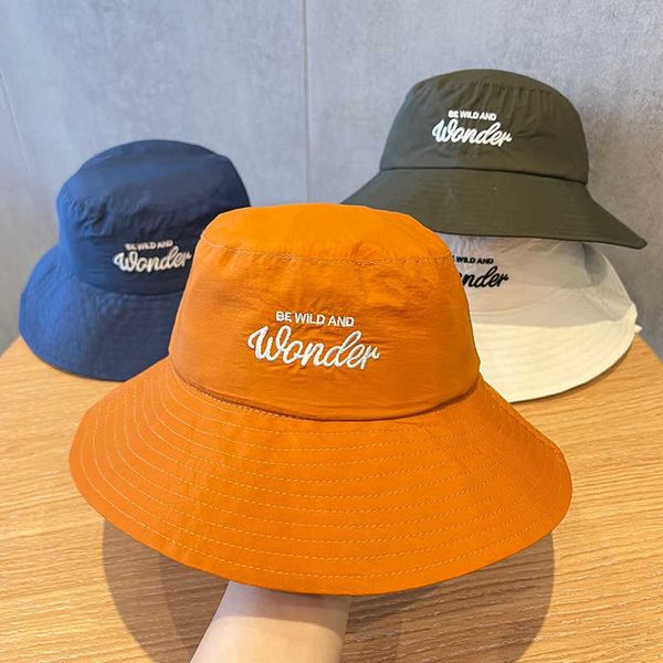 

wide brim hats quickdrying kids boy bucket hat simple solid colour travel bob panama cap outdoor sports camping mountain climbing fishing ha, Blue;gray