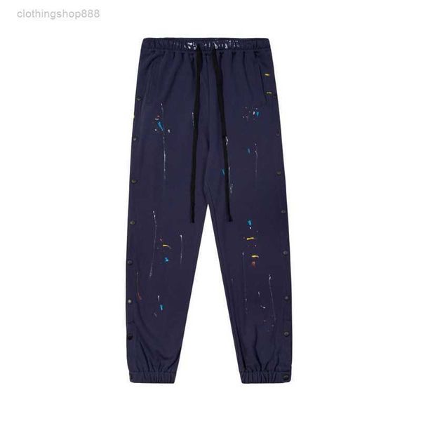 

men's gallery pants fashion ink single breasted sweatpants sbcc, Black