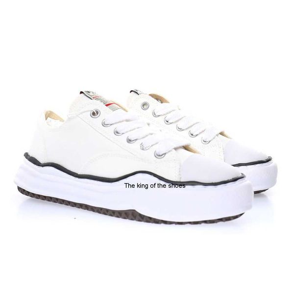 

brand shoes maison mihara yasuhiro canvas men toe cap sneaker mens mmy platform womens sneakers women platforms chunky in white