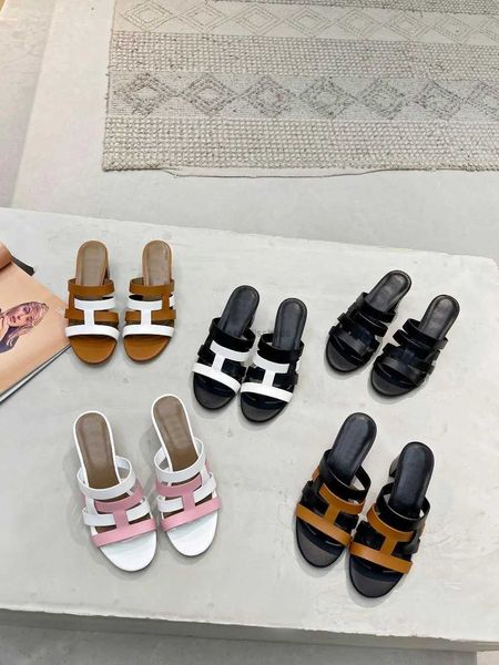 

designers sandals amica sandals women summer high heel sandal beach leather chain slippers lady elegant fashion wholesale slides outdoor, Black