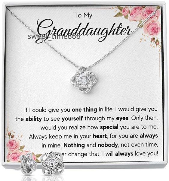

granddaughter necklace gifts from grandma grandmother or grandpa grandfather to my granddaughter graduation birthday pendant jewelry with me, Silver