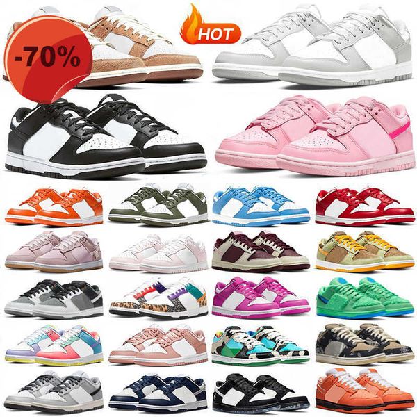 

sandals with box s23 panda classic running shoes for men women sneakers triple pink grey fog orange lobster syracuse active fuchsia midnight, Black