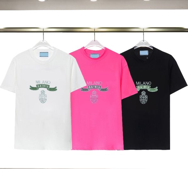 

mens women t shirt fashion designer t shirts with letters summer casual men tee shirts hip hop design clothing s-2xl 3xl, White