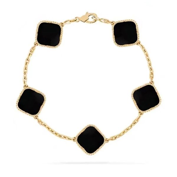 

designer bracelet chain jewelry designers love bracelet four leaf clover chain love bangle bracelets for women multiple colors 18k gold plat, Black