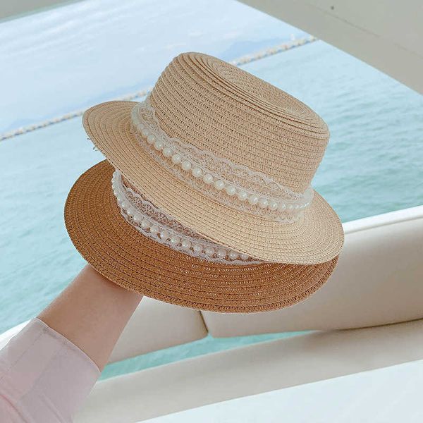

stingy brim hats fashion panama children's straw hat children's bucket hat summer outdoor travel beach children's sun hat fis, Blue;gray