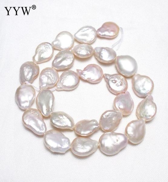 

yyw cultured baroque freshwater pearl beads natural white 1112mm approx 08mm sold by strand for jewelry making t2003332953, Green;white