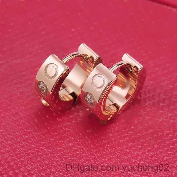 

stainless steel women lady hoop earrings designer silver gold love nail earrings wedding promise engagement earring gift never fade s6, Golden;silver